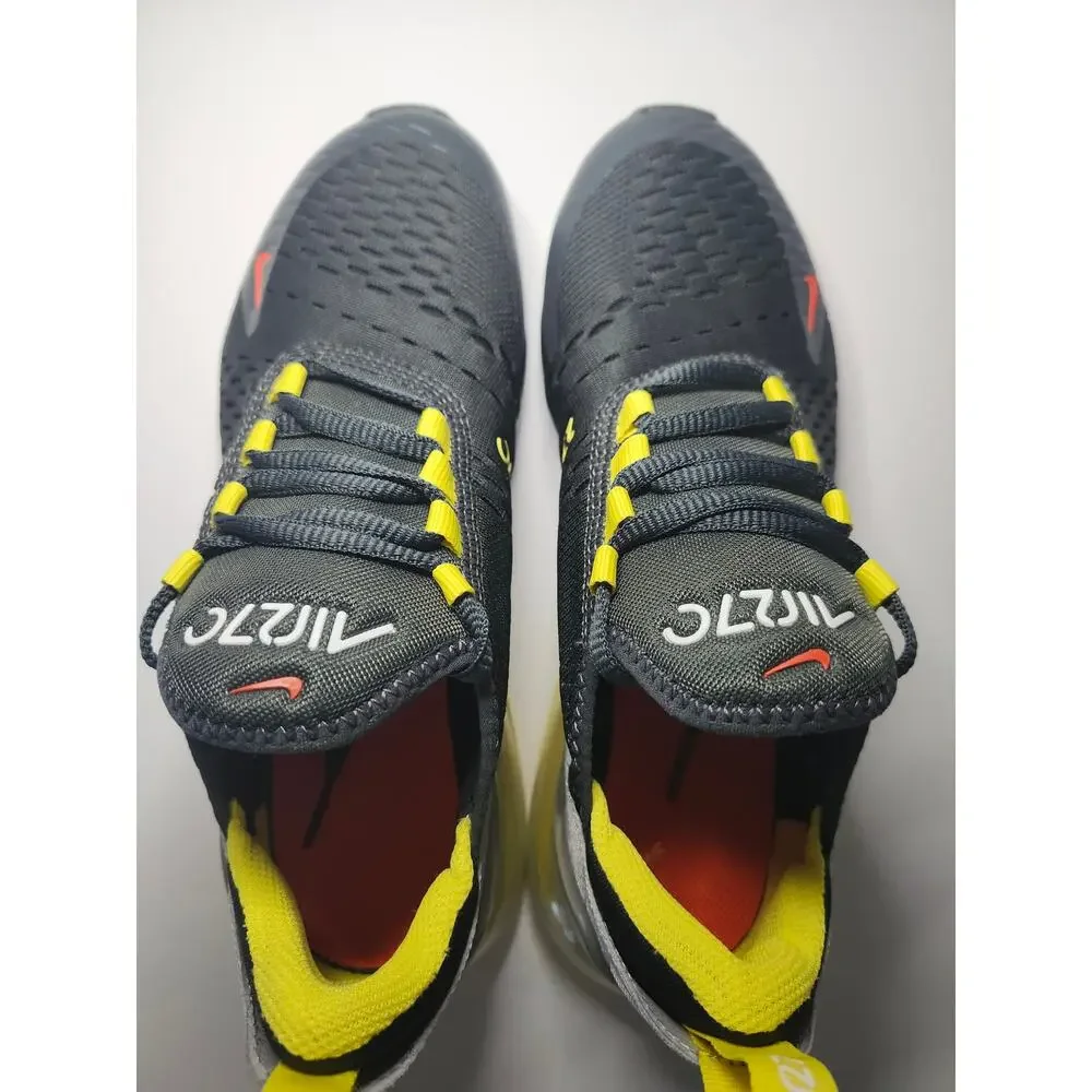 Nike Kids’ Air Max 270 Black Yellow Sz 5.5Y Mesh Athletic Sneaker